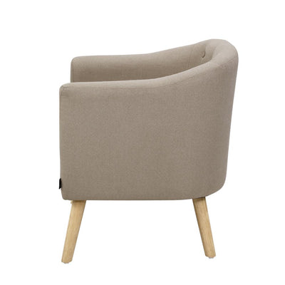 Artiss ADORA Armchair Tub Chair Single Accent Armchairs Sofa Lounge Fabric Beige Payday Deals