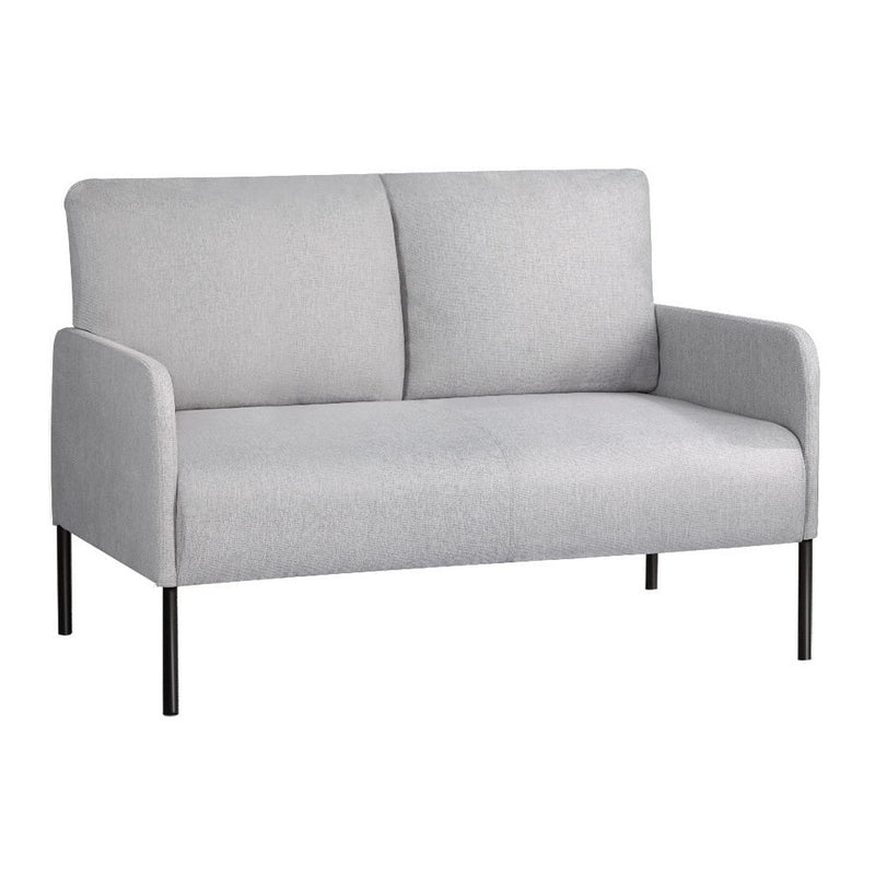 Artiss Armchair 2-Seater Sofa Accent Chair Loveseat Grey Linen Fabric Metal Leg Payday Deals