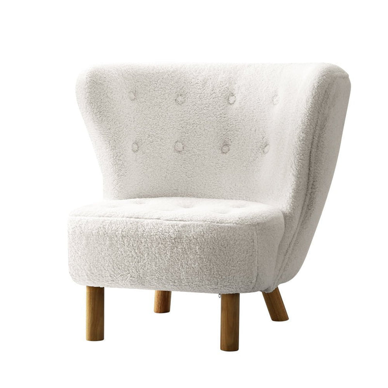 Artiss Armchair Lounge Accent Chair Armchairs Couch Chairs Sofa Bedroom White Payday Deals