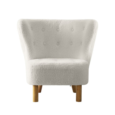 Artiss Armchair Lounge Accent Chair Armchairs Couch Chairs Sofa Bedroom White Payday Deals