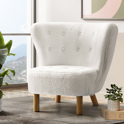 Artiss Armchair Lounge Accent Chair Armchairs Couch Chairs Sofa Bedroom White Payday Deals