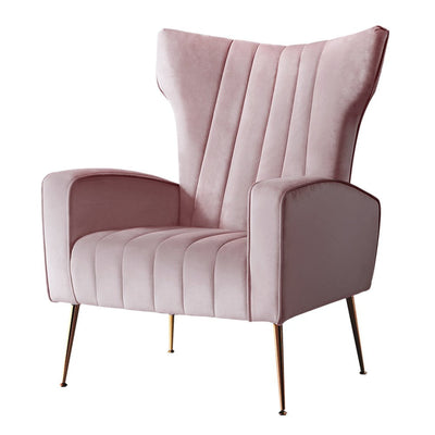 Artiss Armchair Lounge Chair Accent Armchairs Chairs Velvet Sofa Pink Seat Payday Deals