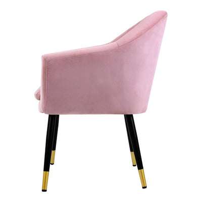 Artiss Armchair Lounge Chair Accent Armchairs Retro Single Sofa Velvet Pink Seat Payday Deals