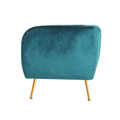 Artiss Armchair Lounge Sofa Arm Chair Accent Chairs Armchairs Couch Velvet Green Payday Deals