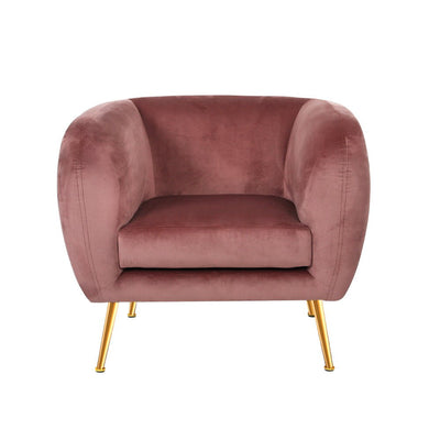 Artiss Armchair Lounge Sofa Arm Chair Accent Chairs Armchairs Couch Velvet Pink Payday Deals