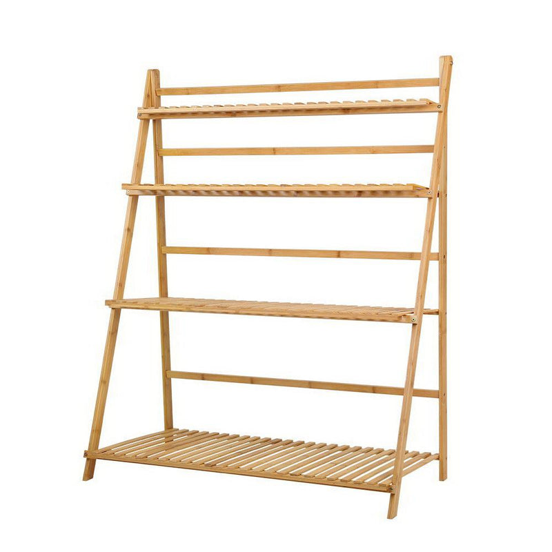 Artiss Bamboo Wooden Ladder Shelf Plant Stand Foldable Payday Deals