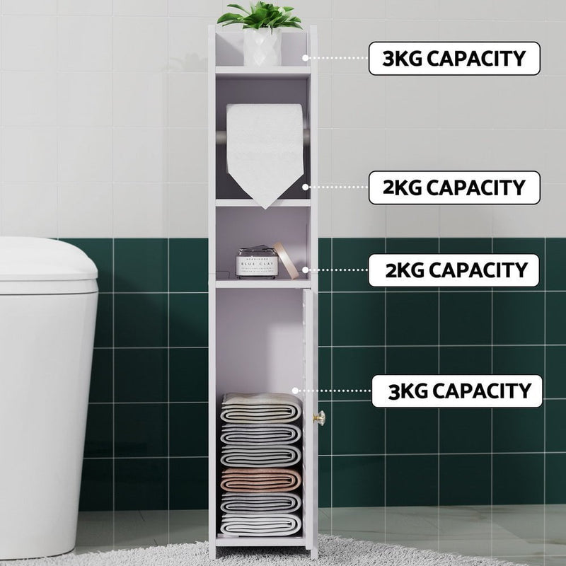 Artiss Bathroom Cabinet Toilet Roll Holder Tissue Organizer 3 Tier Floor Cabinet Payday Deals