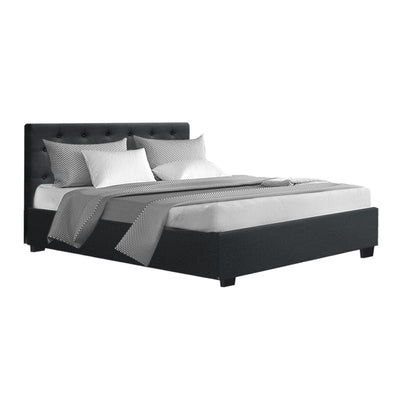 Artiss Bed Frame Double Size Gas Lift Base With Storage Fabric Charcoal Vila Payday Deals
