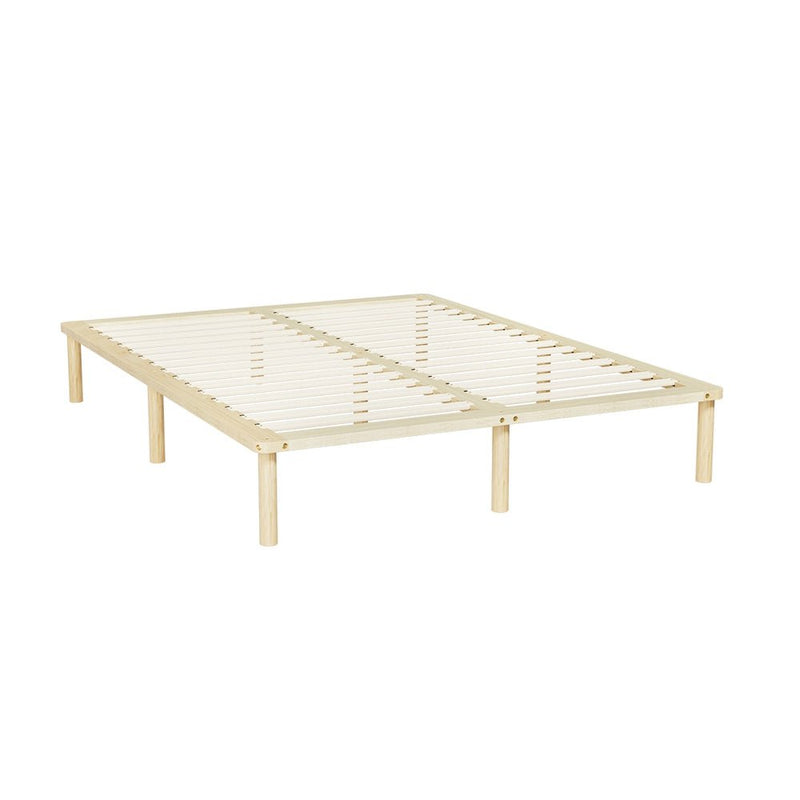 Artiss Bed Frame Double Size Wooden Base Mattress Platform Timber Pine AMBA Payday Deals