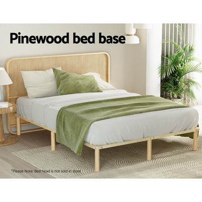 Artiss Bed Frame Double Size Wooden Base Mattress Platform Timber Pine AMBA Payday Deals