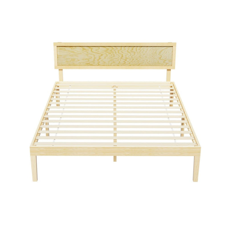 Artiss Bed Frame Double Size Wooden Base Mattress Platform Timber Pine YUMI Payday Deals