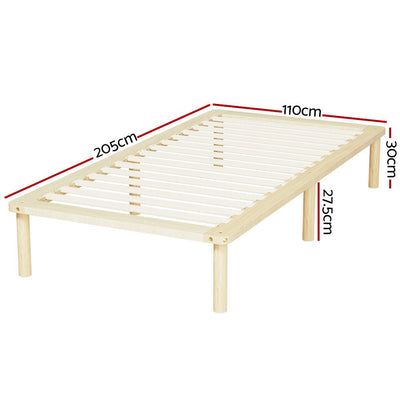 Artiss Bed Frame King Single Size Wooden Base Mattress Platform Timber Pine AMBA Payday Deals