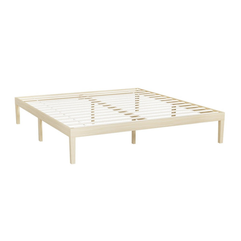 Artiss Bed Frame King Size Wooden Base Mattress Platform Timber Pine BRUNO Payday Deals