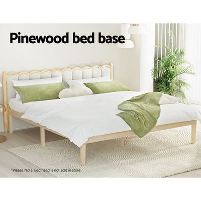 Artiss Bed Frame King Size Wooden Base Mattress Platform Timber Pine BRUNO Payday Deals