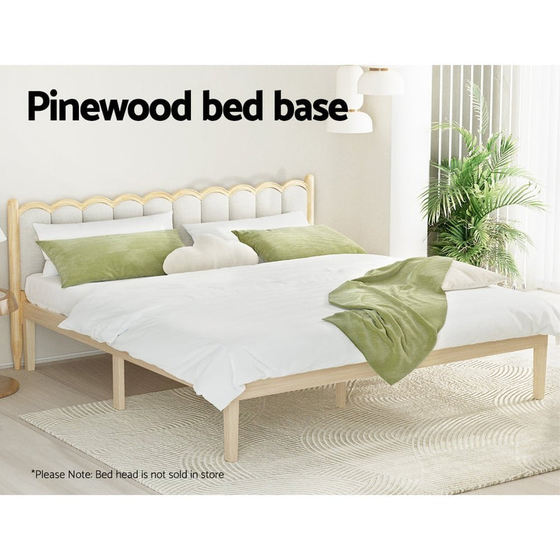 Artiss Bed Frame King Size Wooden Base Mattress Platform Timber Pine BRUNO Payday Deals