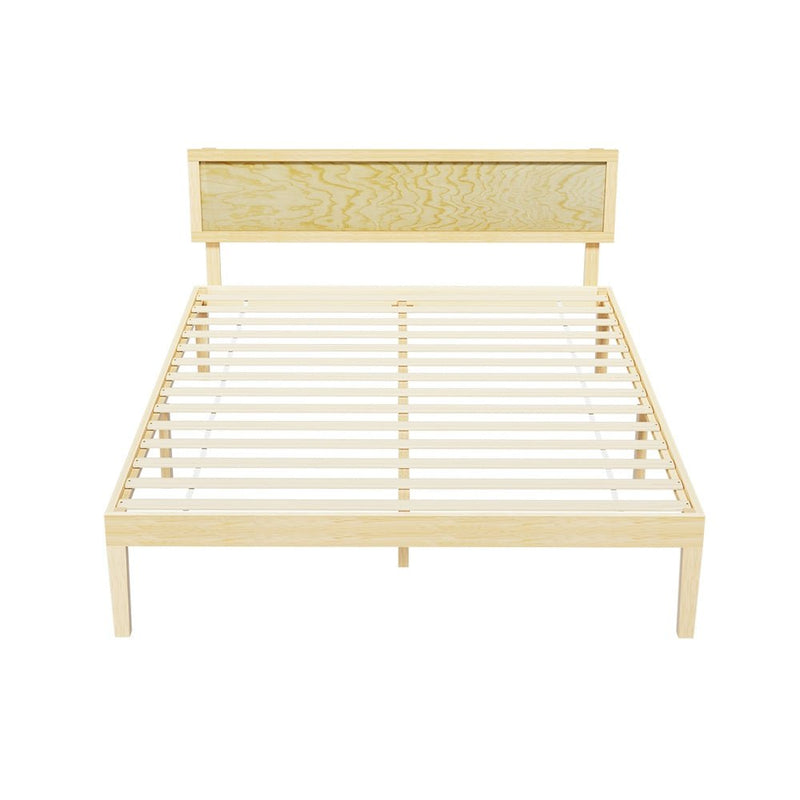 Artiss Bed Frame Queen Size Wooden Base Mattress Platform Timber Pine YUMI Payday Deals