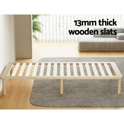 Artiss Bed Frame Single Size Wooden Base Mattress Platform Timber Pine AMBA Payday Deals