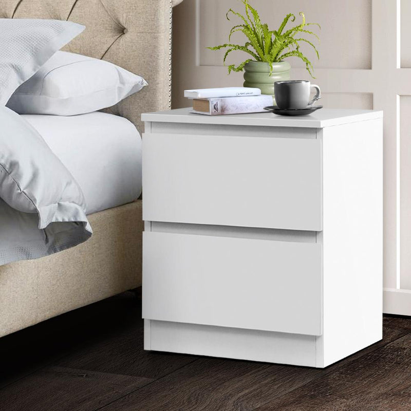 Artiss Bedside Table Cabinet Lamp Side Tables Drawers Nightstand Unit White Payday Deals