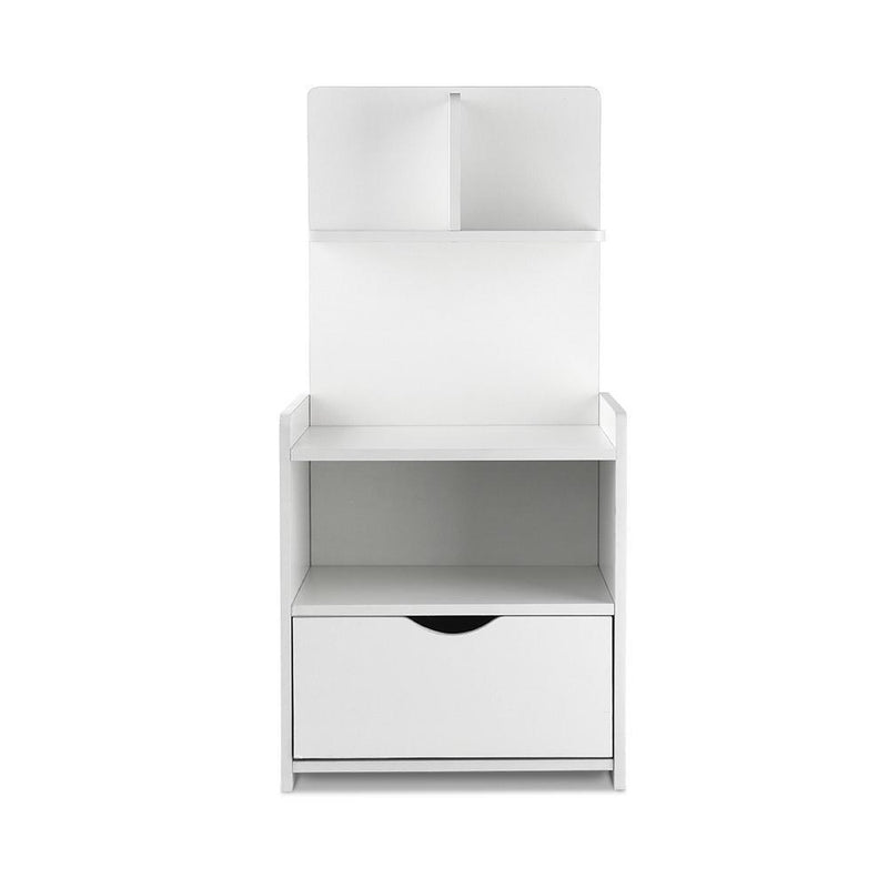 Artiss Bedside Table Cabinet with Shelf White