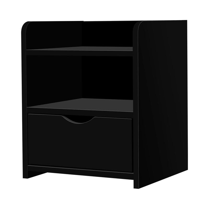 Artiss Bedside Table Drawer - Black Payday Deals