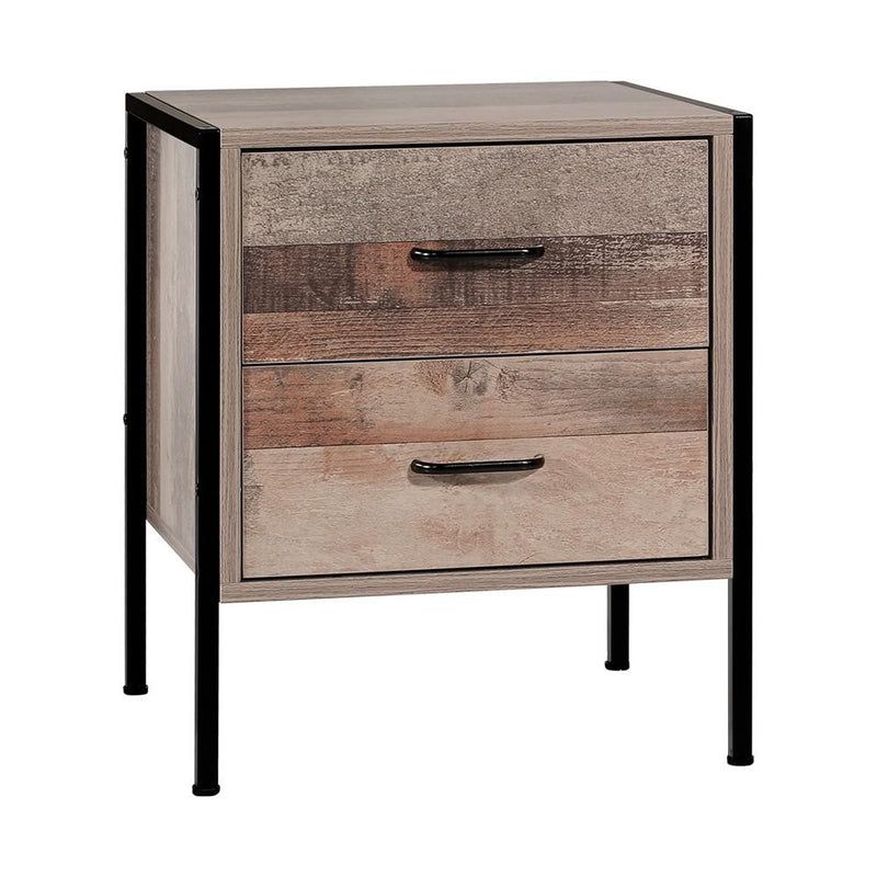 Artiss Bedside Table Drawers Nightstand Metal Oak Payday Deals