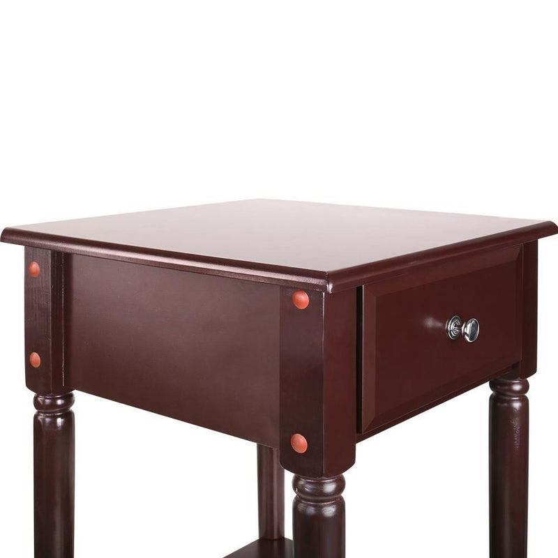 Artiss Bedside Table Nightstand Side Table Timber Legs Espresso