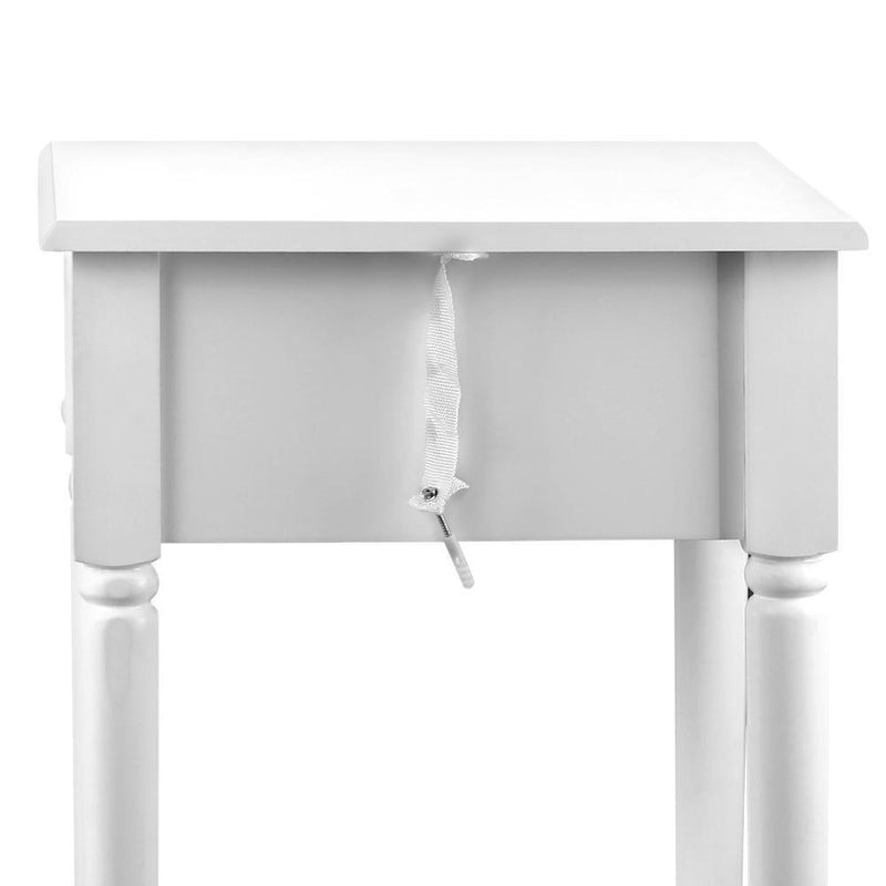 Artiss Bedside Table Nightstand Side Table Timber Legs White