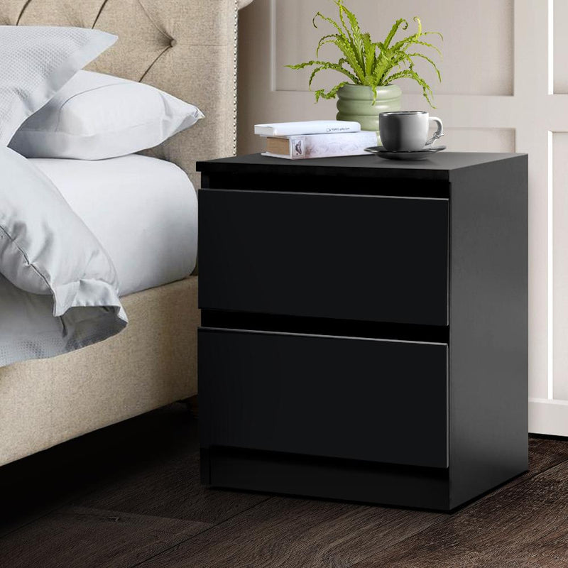 Artiss Bedside Tables Drawers Side Table Bedroom Furniture Nightstand Black Lamp Payday Deals