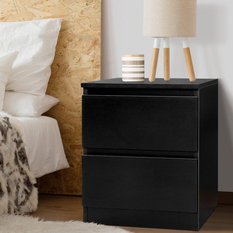 Artiss Bedside Tables Drawers Side Table Bedroom Furniture Nightstand Black Lamp Payday Deals