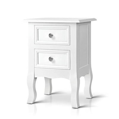 Artiss Bedside Tables Drawers Side Table French Storage Cabinet Nightstand Lamp Payday Deals