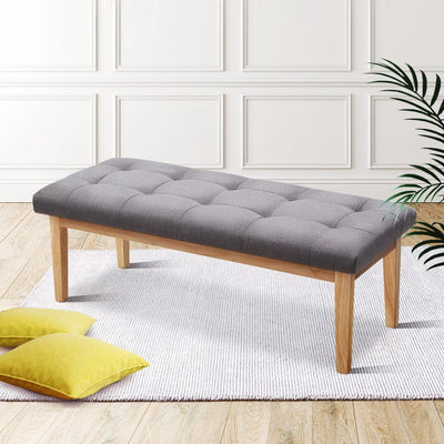 Artiss Bench Bedroom Benches Ottoman Upholstered Fabric Chair Foot Stool 120cm Payday Deals