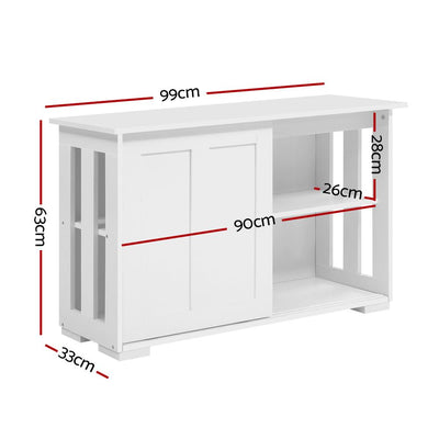 Artiss Buffet Sideboard Cabinet White Doors Storage Shelf Cupboard Hallway Table White Payday Deals