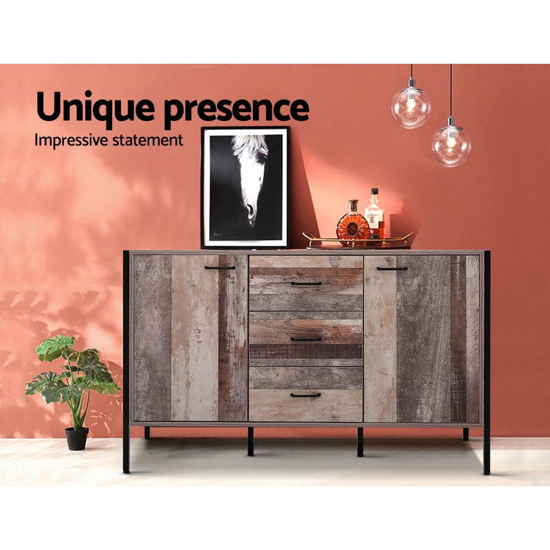 Artiss Buffet Sideboard Storage Cabinet Industrial Rustic Wooden Payday Deals