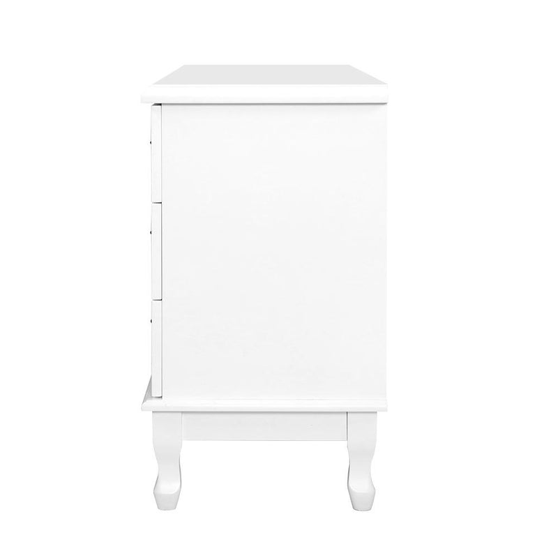 Artiss Chest of Drawers Dresser Table Lowboy Storage Cabinet White KUBI Bedroom Payday Deals