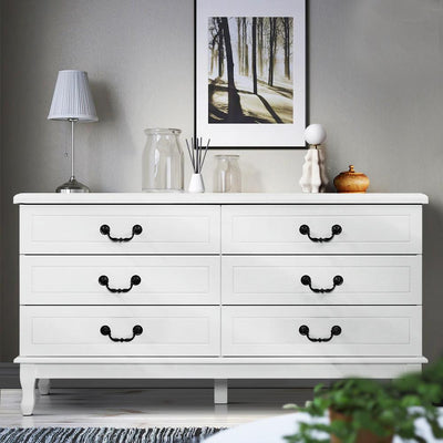 Artiss Chest of Drawers Dresser Table Lowboy Storage Cabinet White KUBI Bedroom Payday Deals
