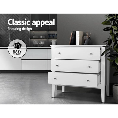 Artiss Chest of Drawers Storage Cabinet Bedside Table Dresser Tallboy White Payday Deals