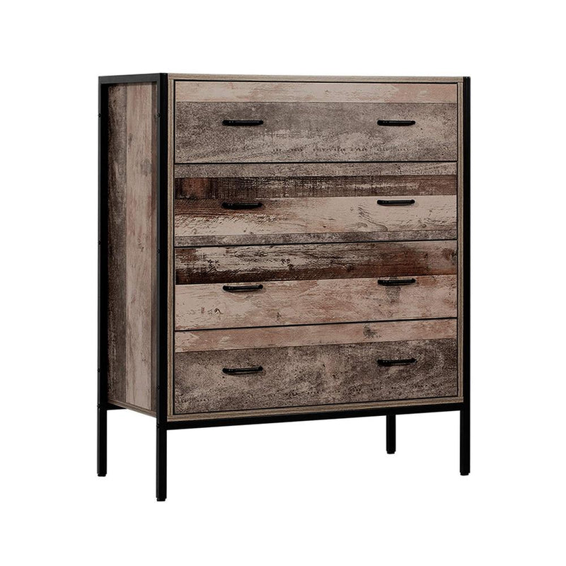 Artiss Chest of Drawers Tallboy Dresser Storage Cabinet Industrial Rustic Payday Deals