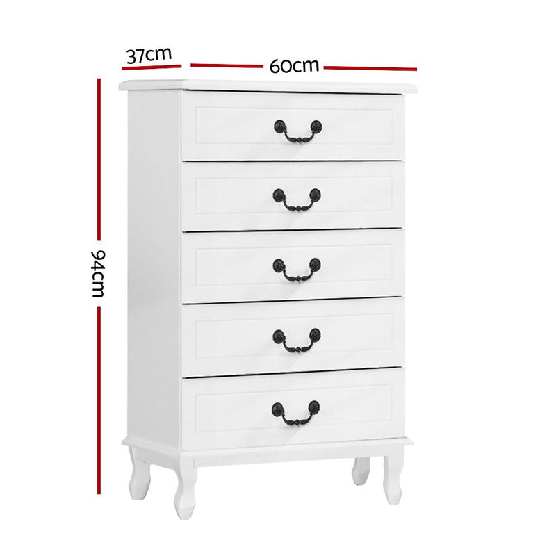 Artiss Chest of Drawers Tallboy Dresser Table Bedside Storage Cabinet Bedroom Payday Deals