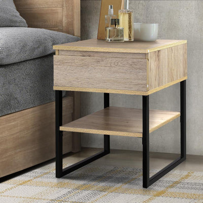 Artiss Chest Style Metal Bedside Table Payday Deals