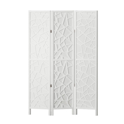 Artiss Clover Room Divider Screen Privacy Wood Dividers Stand 3 Panel White Payday Deals