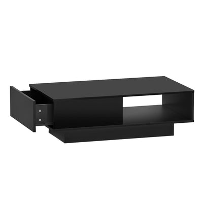 Artiss Coffee Table LED Lights High Gloss Storage Drawer Modern Furniture Black Payday Deals
