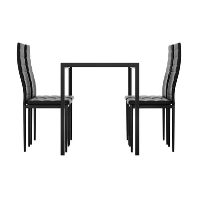 Artiss Dining Chairs and Table Dining Set 4 Chair Set Of 5 Wooden Top Black Payday Deals