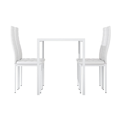 Artiss Dining Chairs and Table Dining Set 4 Chair Set Of 5 Wooden Top White Payday Deals