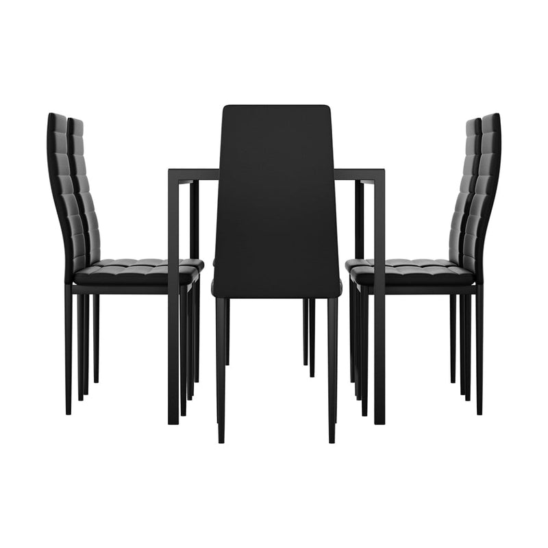 Artiss Dining Chairs and Table Dining Set 6 Chair Set Of 7 Wooden Top Black Payday Deals