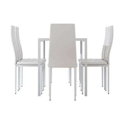 Artiss Dining Chairs and Table Dining Set 6 Chair Set Of 7 Wooden Top White Payday Deals