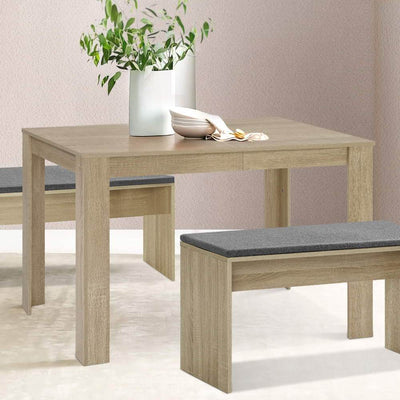 Artiss Dining Table 4 Seater Wooden Kitchen Tables Oak 120cm Cafe Restaurant Payday Deals