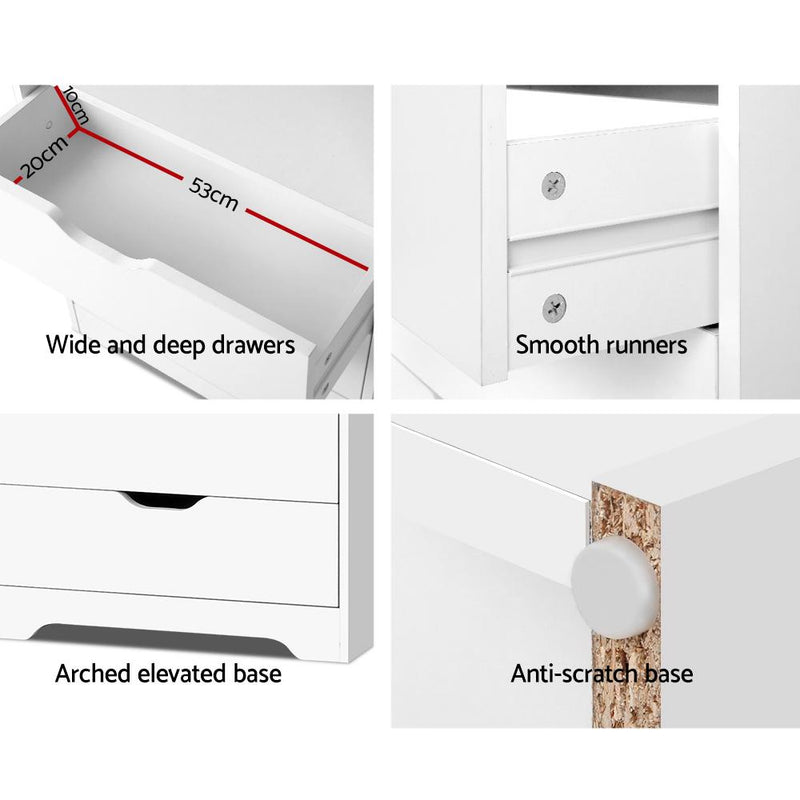 Artiss Display Drawer Shelf - White Payday Deals