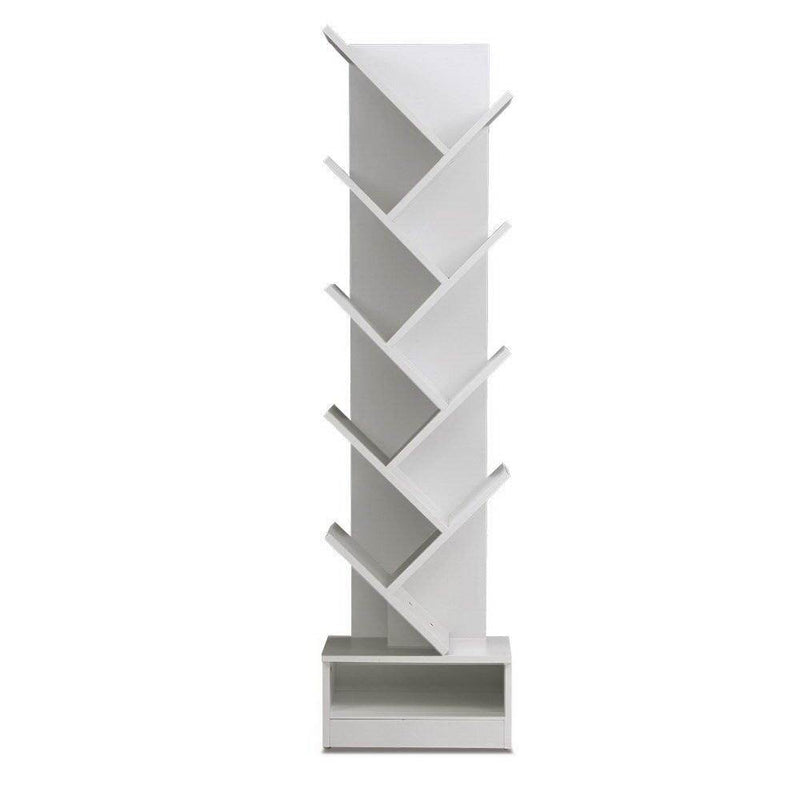 Artiss Display Shelf 9-Shelf Tree Bookshelf Book Storage Rack Bookcase White Payday Deals