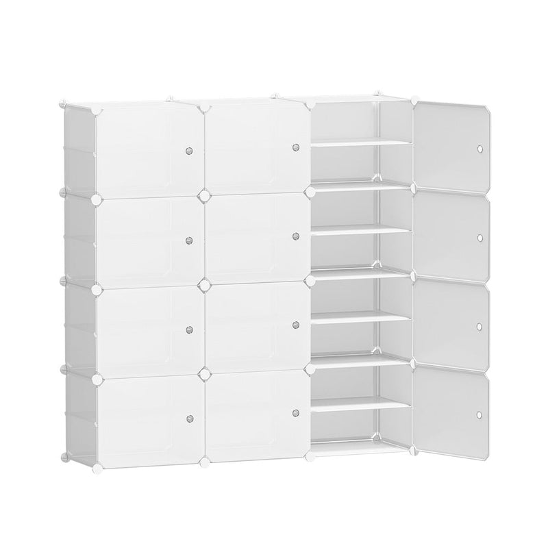 Artiss DIY Shoe Box Shoe Cabinet White Storage Cube Portable Organiser Stand Payday Deals