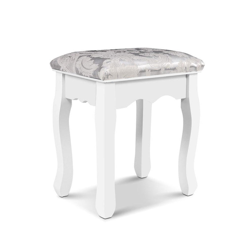 Artiss Dressing Table Stool Bedroom White Make Up Chair Fabric Furniture Payday Deals